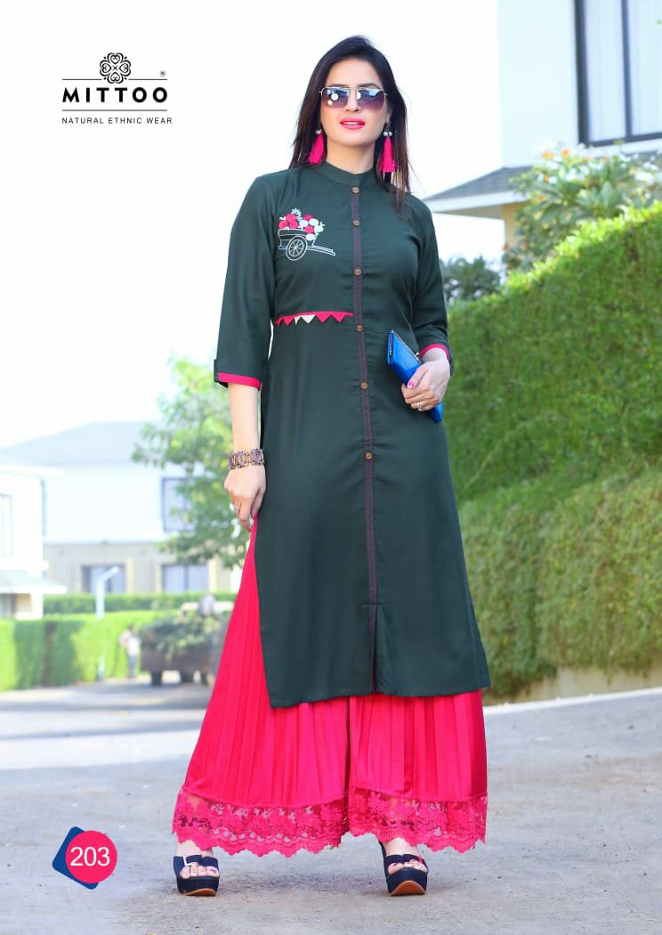 Payal Vol-10 Mittoo Embroidery Rayon Wholesale Kurti Payal Vol-10 Mittoo Embroidery Rayon Wholesale Kurti